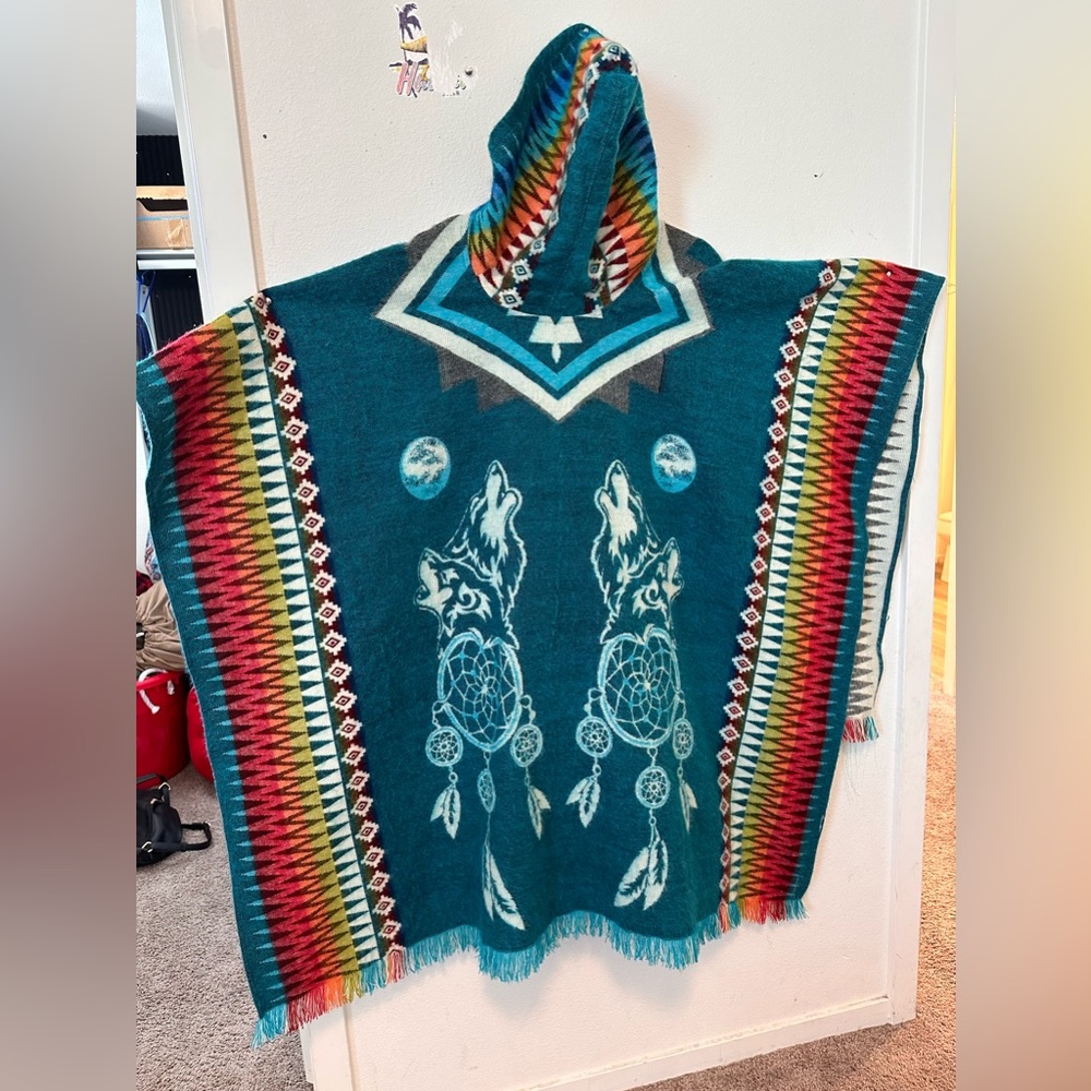 One size Aztec pancho From Ecuador
